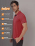 Men Self Design Slim Fit Polo T-shirt with MATPIQ
