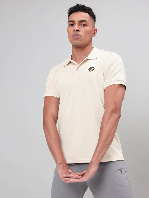 Men Self Design Slim Fit Polo T-shirt with MATPIQ (Pack of 2)