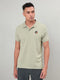 Men Self Design Slim Fit Polo T-shirt with MATPIQ