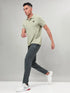 Men Self Design Slim Fit Polo T-shirt with MATPIQ