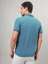 Men Self Design Slim Fit Polo T-shirt with MATPIQ