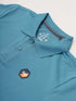 Men Self Design Slim Fit Polo T-shirt with MATPIQ
