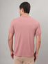 Men Self Design Slim Fit Polo T-shirt with MATPIQ