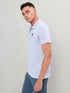 Men Self Design Slim Fit Polo T-shirt with MATPIQ