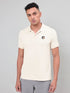 Men Self Design Slim Fit Polo T-shirt with MATPIQ