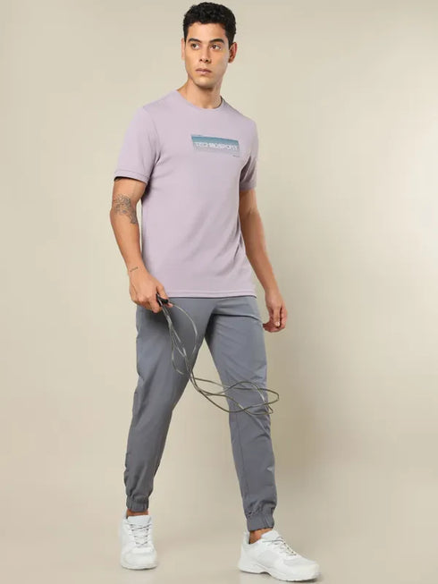 Men Printed Regular Fit Crew Neck T-shirt with TECHNO COOL+