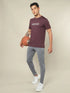 Men Printed Regular Fit Crew Neck T-shirt with TECHNO COOL+