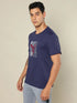 Men Printed Regular Fit Crew Neck T-shirt with TECHNO COOL+