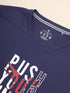 Men Printed Regular Fit Crew Neck T-shirt with TECHNO COOL+