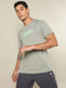 Men Printed Regular Fit Crew Neck T-shirt with TECHNO COOL+