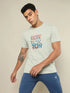 Men Printed Regular Fit Crew Neck T-shirt with TECHNO COOL+
