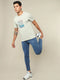 Men Printed Regular Fit Crew Neck T-shirt with TECHNO COOL+