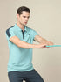 Men Colorblock Slim Fit Polo T-shirt with MATPIQ