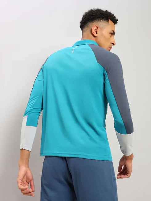 Men Colorblock Slim Fit Polo T-shirt with TECHNO COOL+