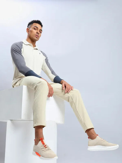 Men Colorblock Slim Fit Polo T-shirt with TECHNO COOL+