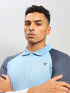 Men Colorblock Slim Fit Polo T-shirt with TECHNO COOL+