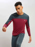 Men Colorblock Slim Fit Crew Neck T-shirt with TECHNO COOL+
