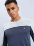 Men Colorblock Slim Fit Crew Neck T-shirt with TECHNO COOL+