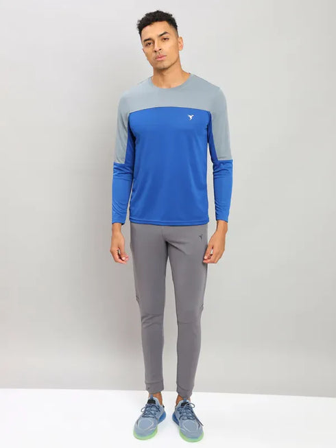 Men Colorblock Slim Fit Crew Neck T-shirt with TECHNO COOL+