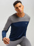 Men Colorblock Slim Fit Crew Neck T-shirt with TECHNO COOL+