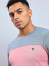 Men Colorblock Slim Fit Crew Neck T-shirt with TECHNO COOL+