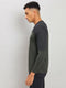 Men Colorblock Slim Fit Crew Neck T-shirt with TECHNO COOL+