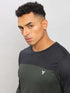 Men Colorblock Slim Fit Crew Neck T-shirt with TECHNO COOL+