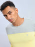 Men Colorblock Slim Fit Crew Neck T-shirt with TECHNO COOL+
