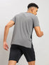 Men Solid Slim Fit Crew Neck T-shirt with ELASTO PLUS