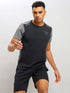 Men Solid Slim Fit Crew Neck T-shirt with ELASTO PLUS