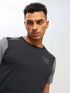 Men Solid Slim Fit Crew Neck T-shirt with ELASTO PLUS