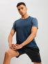 Men Solid Slim Fit Crew Neck T-shirt with ELASTO PLUS