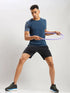 Men Solid Slim Fit Crew Neck T-shirt with ELASTO PLUS