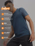 Men Solid Slim Fit Crew Neck T-shirt with ELASTO PLUS