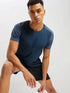 Men Solid Slim Fit Crew Neck T-shirt with ELASTO PLUS