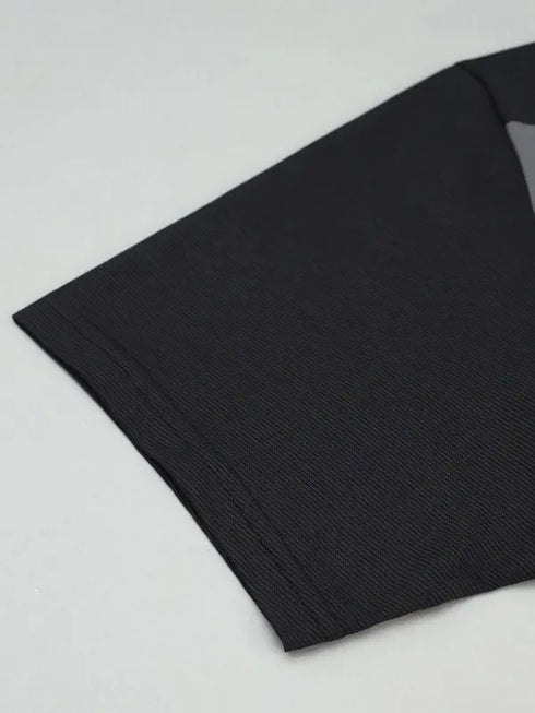 Men Solid Slim Fit Crew Neck T-shirt with ELASTO PLUS