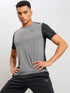 Men Solid Slim Fit Crew Neck T-shirt with ELASTO PLUS