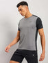 Men Solid Slim Fit Crew Neck T-shirt with ELASTO PLUS