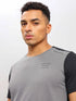 Men Solid Slim Fit Crew Neck T-shirt with ELASTO PLUS