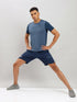 Men Solid Slim Fit Crew Neck T-shirt with ELASTO PLUS