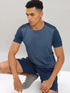 Men Solid Slim Fit Crew Neck T-shirt with ELASTO PLUS