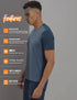 Men Solid Slim Fit Crew Neck T-shirt with ELASTO PLUS