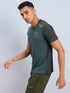 Men Solid Slim Fit Crew Neck T-shirt with ELASTO PLUS