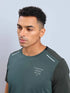 Men Solid Slim Fit Crew Neck T-shirt with ELASTO PLUS