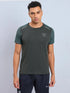 Men Solid Slim Fit Crew Neck T-shirt with ELASTO PLUS