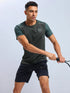 Men Solid Slim Fit Crew Neck T-shirt with ELASTO PLUS