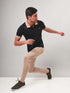 Men Solid Slim Fit Polo Sports T-shirt with MATPIQ
