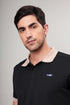 Men Solid Slim Fit Polo Sports T-shirt with MATPIQ