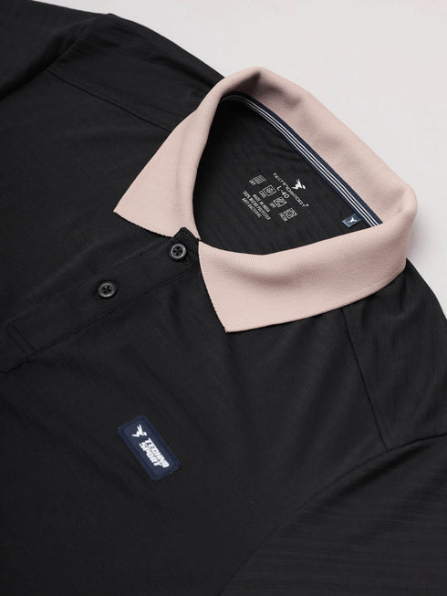 Men Solid Slim Fit Polo Sports T-shirt with MATPIQ