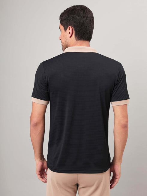 Men Solid Slim Fit Polo Sports T-shirt with MATPIQ (Pack of 2)